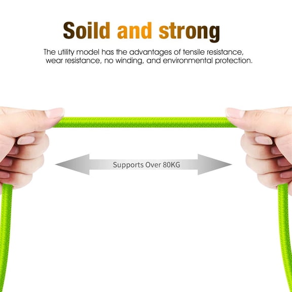 LMUMN-6ft USB to USB C Cable Fast Charging Cord Type-C Compatible with iPhone 17/16/16e/15/Pro/Max/Plus, CarPlay, iPad 10, iPad Pro/Air/mini A17 Pro, mini 6 Heavy-Duty Braided (Green)
