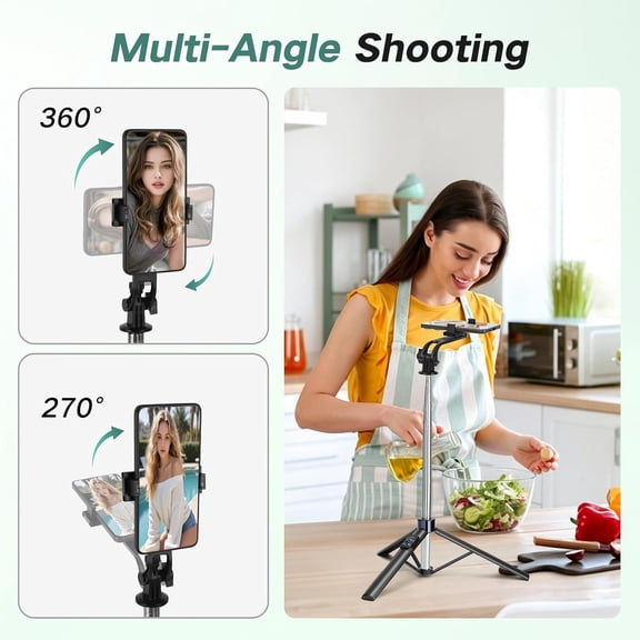 LMUMN-70 Inch Selfie Stick Tripod for iPhone with Remote,Extendable Selfie Stick for iPhone,Portable Travel Phone Tripod for Video Recording Live Streaming