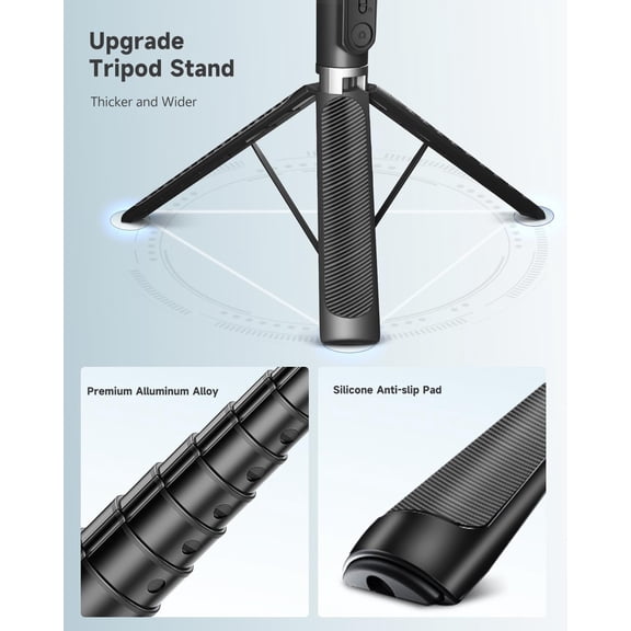 LMUMN-71 Phone Tripod & Selfie Stick, Portable All in One Extendable Cell Phone Tripod Stand, with Wireless Remote Control for iPhone/Samsung/Android/Camera
