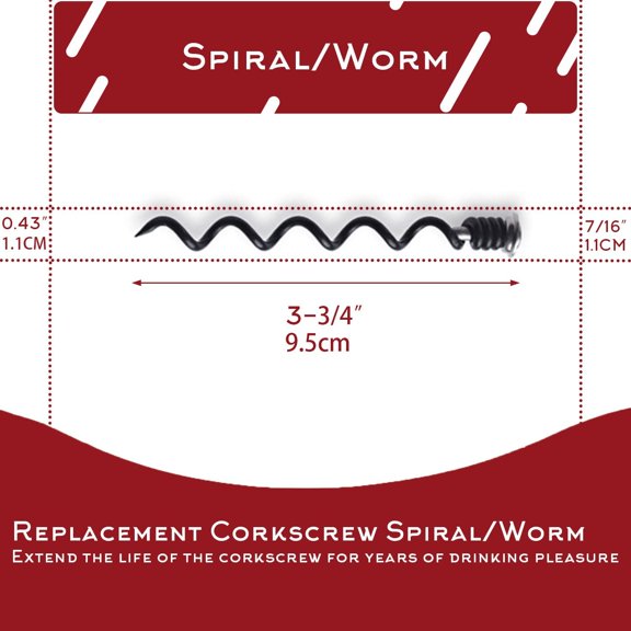 LMUMN-Best 5 Pack Replacement Corkscrew Spiral/Worm for and BestUtensils Wine Opener