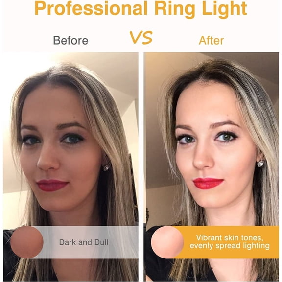 LMUMN-Clip on Ring Light, Rechargeable 60 LED Selfie Ring Light for Phone, Laptop, Tablet (3 Models, 5 Level Brightness)