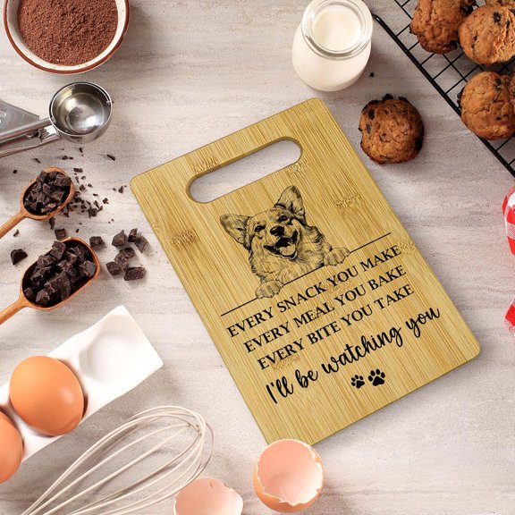 LMUMN-Corgi Gifts for Corgi Lovers Cutting Boards for Kitchen, Every Meal You Make Every Bite You Take Decorative Cutting Boards for Kitchen Dogs Mom Gifts