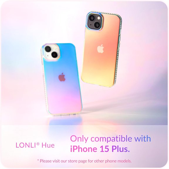 LMUMN-Hue - for iPhone 15 Plus Case - Iridescent [10FT Drop Protection] - Shockproof Cover with Color Changing Effect | Cute and Unique for Women, Girls and Men (2023)