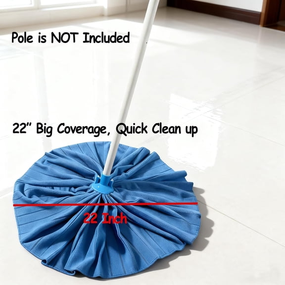 LMUMN-Microfiber Cloth Mop Head, Screw On Mop Refill Compatible with Standard US Threading Pole (Acme 3/4 inch) (3)