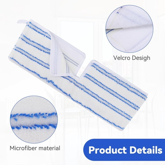 LMUMN-Mop Heads Replacements Compatible with Cedar Dual-Action Flip Mop - Microfiber Mop Replace Pads for Dry/Wet Use - Reusable Washable Dust Mop Refills for Floor Cleaning,5 Pack
