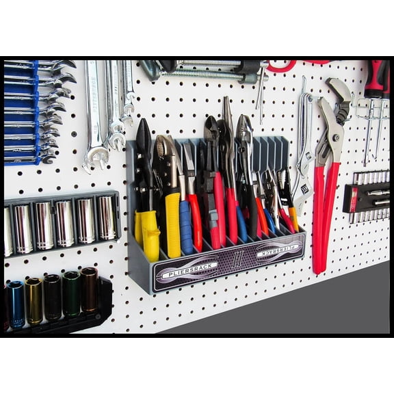LMUMN-Pliersrack PLR15 Plier Organizer - Sturdy Plastic 15 Pliers Holder For Tool Box or Pegboad Organization, Plier Rack Tool Organizers For Toolboxes And Storage