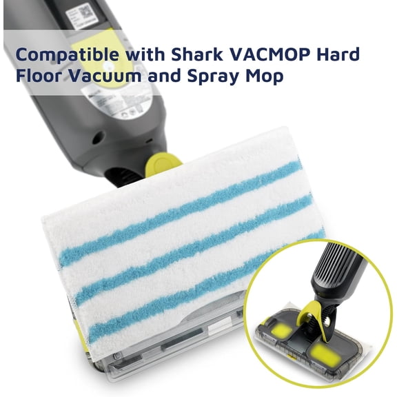 LMUMN-Replacement Mop Pads Compatible With Shark Vacmop VM252 VM250 VM200 VM190, Reuseable Washable Vacuum Mop Pad Refills