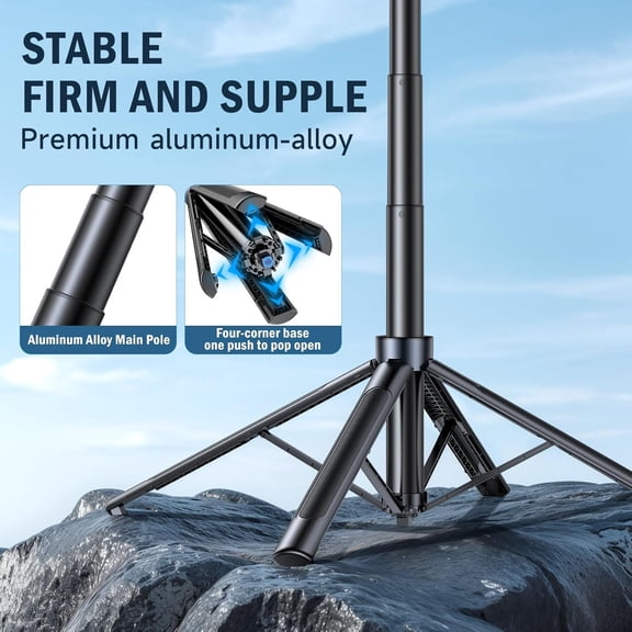 LMUMN-Selfie Stick Tripod,71" Tripod for iPhone,360Rotation with Wireless Remote,Portable Aluminum Cellphone Stand,Vlog,Live Stream,Video Recording Compatible with iPhone Android, Camera