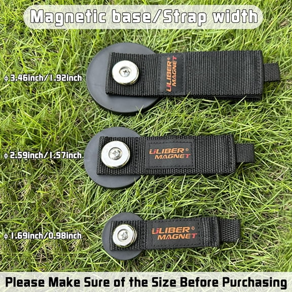 LMUMN-Strong Magnetic Storage Straps,Heavy Duty Magnetic Garage Storage Tool Organizer,Extension Cord, Cable, Rope,Tools for Garage,Pick-up,RV and Workshop(2 Pack/1.69INCH)