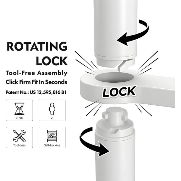 LMUMN-Toilet Paper Holders Free Standing, Holds up to 7 Rolls Toilet Paper Stand with Storage, Bathroom Toilet Paper Organizer with Top Shelf for Small Items, 1-Min Rotating-Lock Assembly, White,L