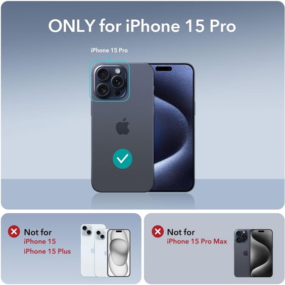 LMUMN-for iPhone 15 Pro Case, Compatible with MagSafe, Military-Grade Protective Case, Built-in Stash Stand Phone Case, Scratch-Resistant Back Cover, Classic Series, Clear Black