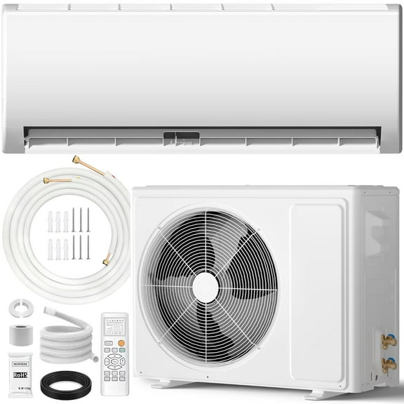 LMVVC 12000 BTU 4-in-1 Mini Split Air Conditioner with Heater , 19 SEER Energy Saving Ductless System, 115V