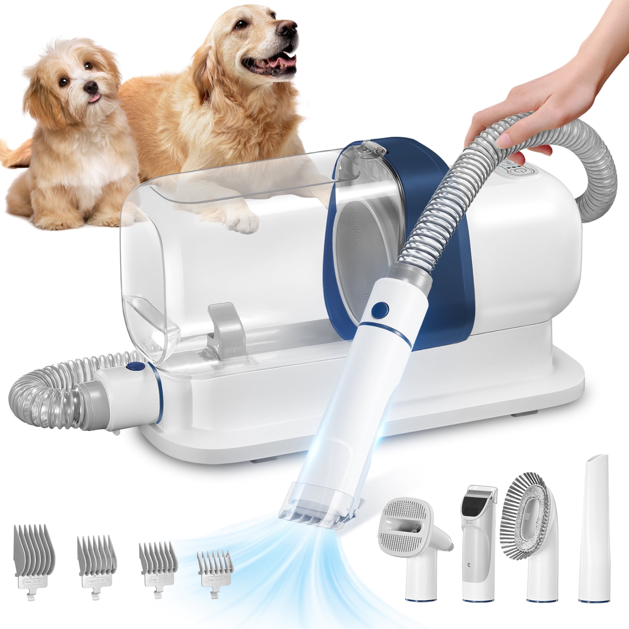Pet Grooming Kit 6-in-1 Dog Grooming Vacuum Kit Quiet, 10,000Pa