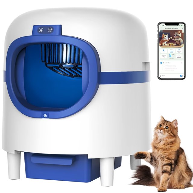 LMVVC Large SelfCleaning Cat Litter Box with Automatic, App Controlled