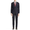 thumbnail image 1 of LN LUCIANO NATAZZI Men's Modern Fit Suit Two Button Blazer Pinstripe 2 Piece Navy Stripe, 1 of 5