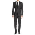thumbnail image 1 of LN LUCIANO NATAZZI Men's Suit 2 Button Modern Fit Blazer Birdseye 2 Piece Set Charcoal, 1 of 5