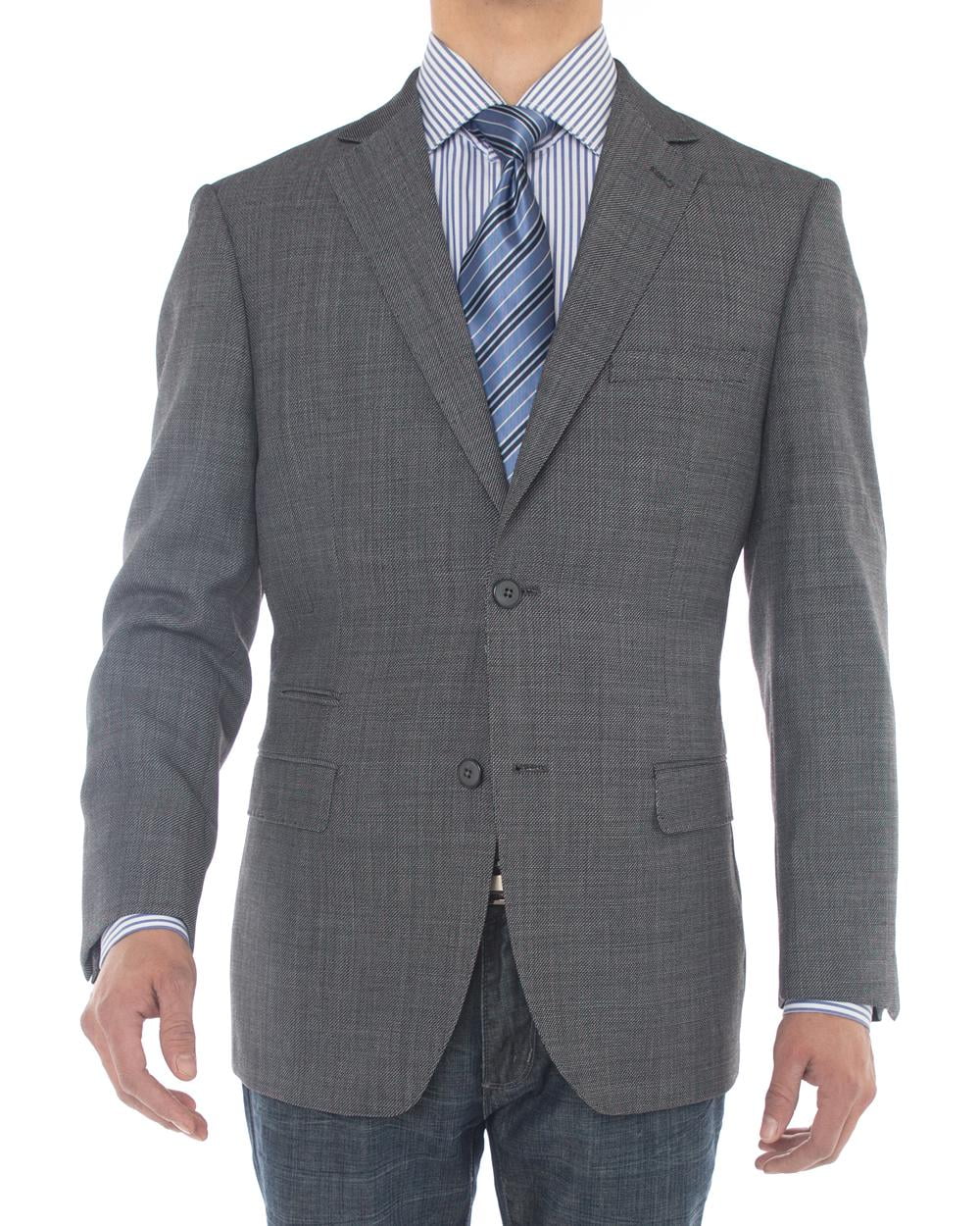 Blazer En Cuir D'Agneau Véritable Milano Blue Pour Homme - 2 Boutons - Taille XL | Veste Designer Smart Casual