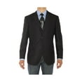 thumbnail image 1 of LN LUCIANO NATAZZI Mens Two Button Notch Lapel Blazer Modern Fit Suit Jacket Black, 1 of 5