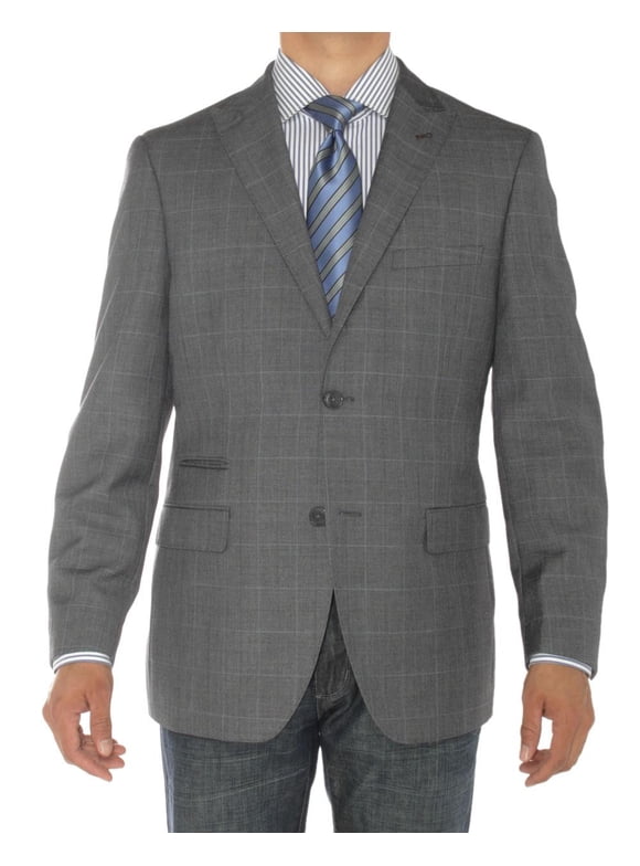 Mens Peak Lapel Ticket Pocket Suit Black and White