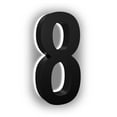 thumbnail image 1 of LN LUMANUMBERS 4 Inch House Numbers, Stainless Steel, Backlit LED 2700K Illuminated Home Address Number, Lighted House Numbers, Modern Address Numbers (8, Black), 1 of 5