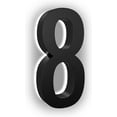 thumbnail image 1 of 5 Inch LED House Numbers, ABS-Polymer, Backlit LED 2700K Illuminated Home Address Number, Lighted House Numbers, Modern Address Numbers (8, Black), 1 of 5