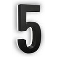 thumbnail image 1 of 7 Inch LED House Numbers, ABS-Polymer, Warm 2700K Backlit, Large Lighted Address Numbers for Home, Weather-Resistant Modern House Sign for Improved Visibility at Night (Black, Number 5), 1 of 5