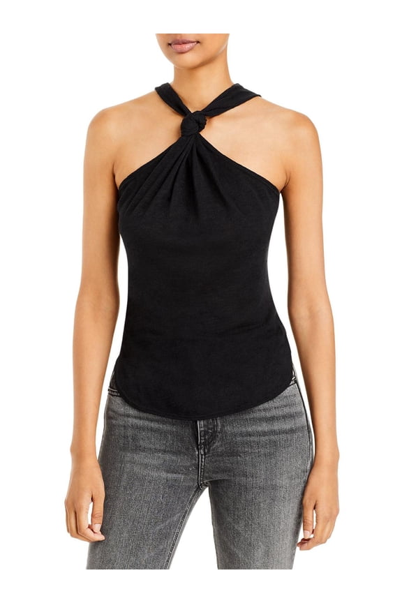 Clothing Womens Sleeveless Knot-Front Tank Top