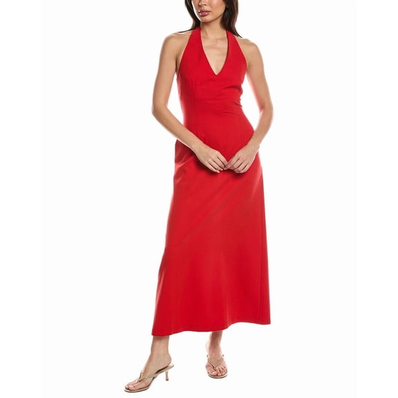 LNA womens Abria Halter Dress, m, Red