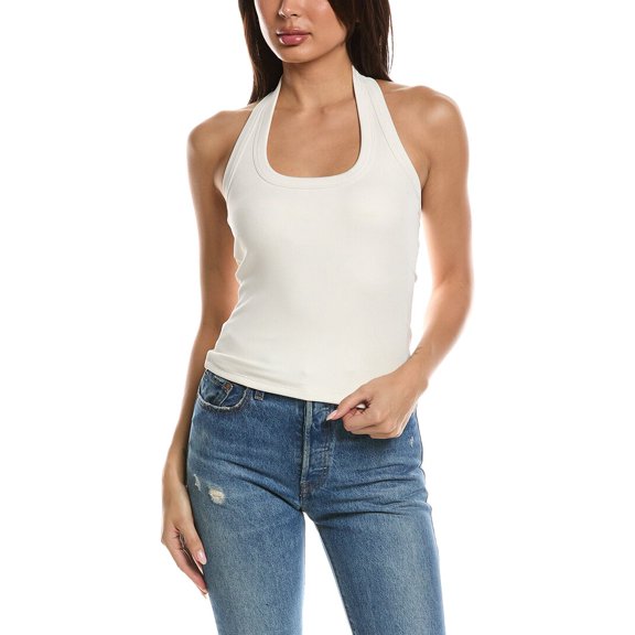 LNA womens Bradley Halter Top, l, White