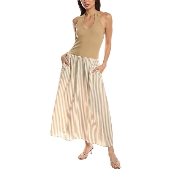 LNA womens Hart Halter Dress, m, White