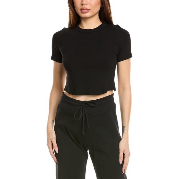 LNA womens Klara Rib T-Shirt, s, Black