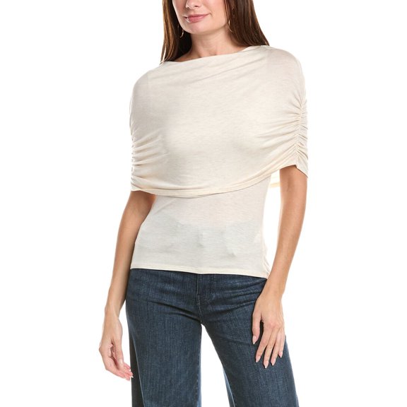LNA womens Rylie Shawl Top, xs, Beige