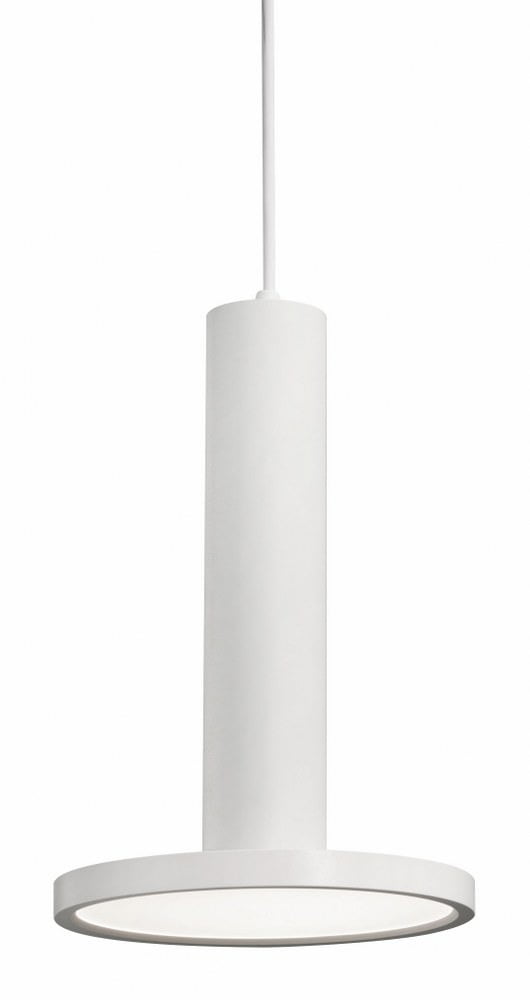 Luna 8" White Steel LED Mini Pendant Light