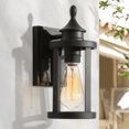 thumbnail image 1 of LNC 1-Light Black Farmhouse Outdoor Wall Sconce with clear Glass, 1 of 6