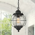 thumbnail image 1 of LNC 1-Light Black Modern Farmhouse Outdoor pendants Light Fixture, Seeded Glass Pendant Replacement Shade, Metal Exterior Gazebo Outdoor Adjustable Pendant Light, 1 of 13