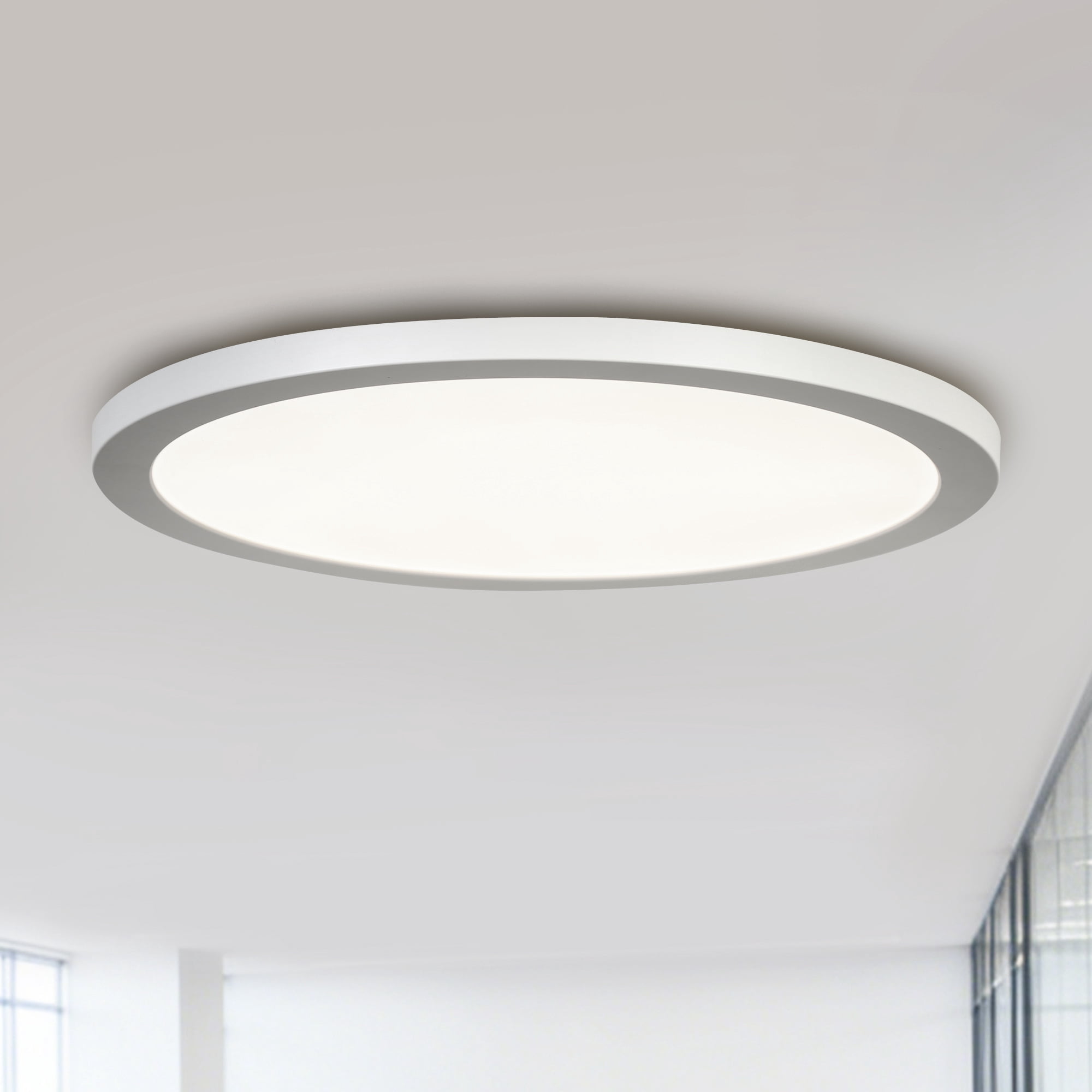 LNC 12" LED Flush Mount Ceiling Light,5CCT Adjustable,Ultra Thin,Damp Rated