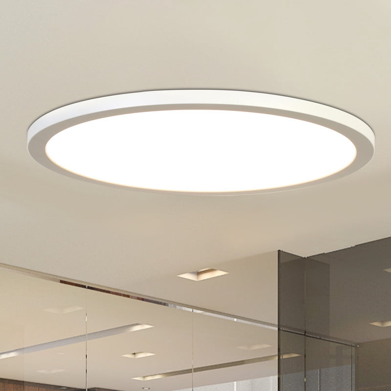 LNC 15" LED Flush Mount Ceiling Light,5CCT Adjustable,Ultra Thin,Damp Rated