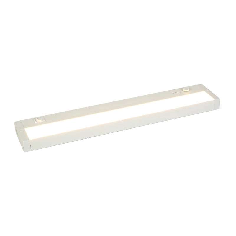 LNC 18-in 9W LED Under Cabinet Light, Slim Task Lighting, White, for Kitchen, Closet or Workspace
