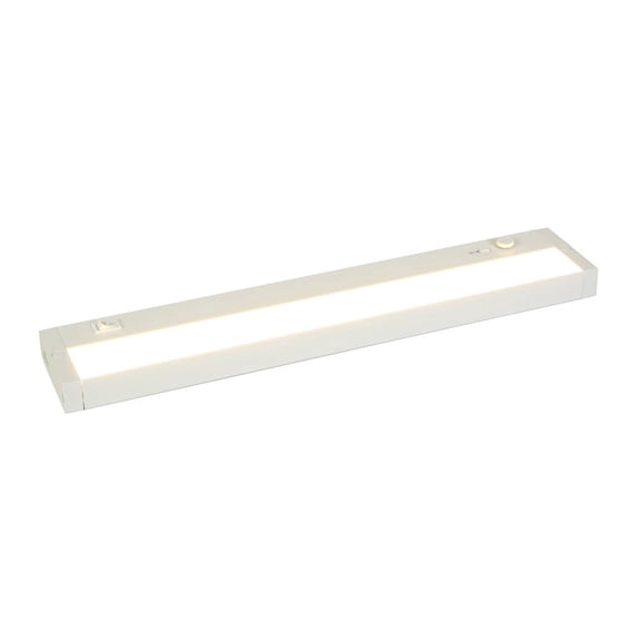 LNC 18-in 9W LED Under Cabinet Light, Slim Task Lighting, White, for Kitchen, Closet or Workspace