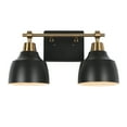 thumbnail image 1 of LNC 2-Light Black and Gold Round Modern Bathroom Vanity Lighting Fixutre,14.5"Lx8.5"Hx7"D, 1 of 16