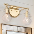 thumbnail image 1 of LNC 2-Light Modern Gold Bathroom Vanity Light with Glass Shade, 1 of 9