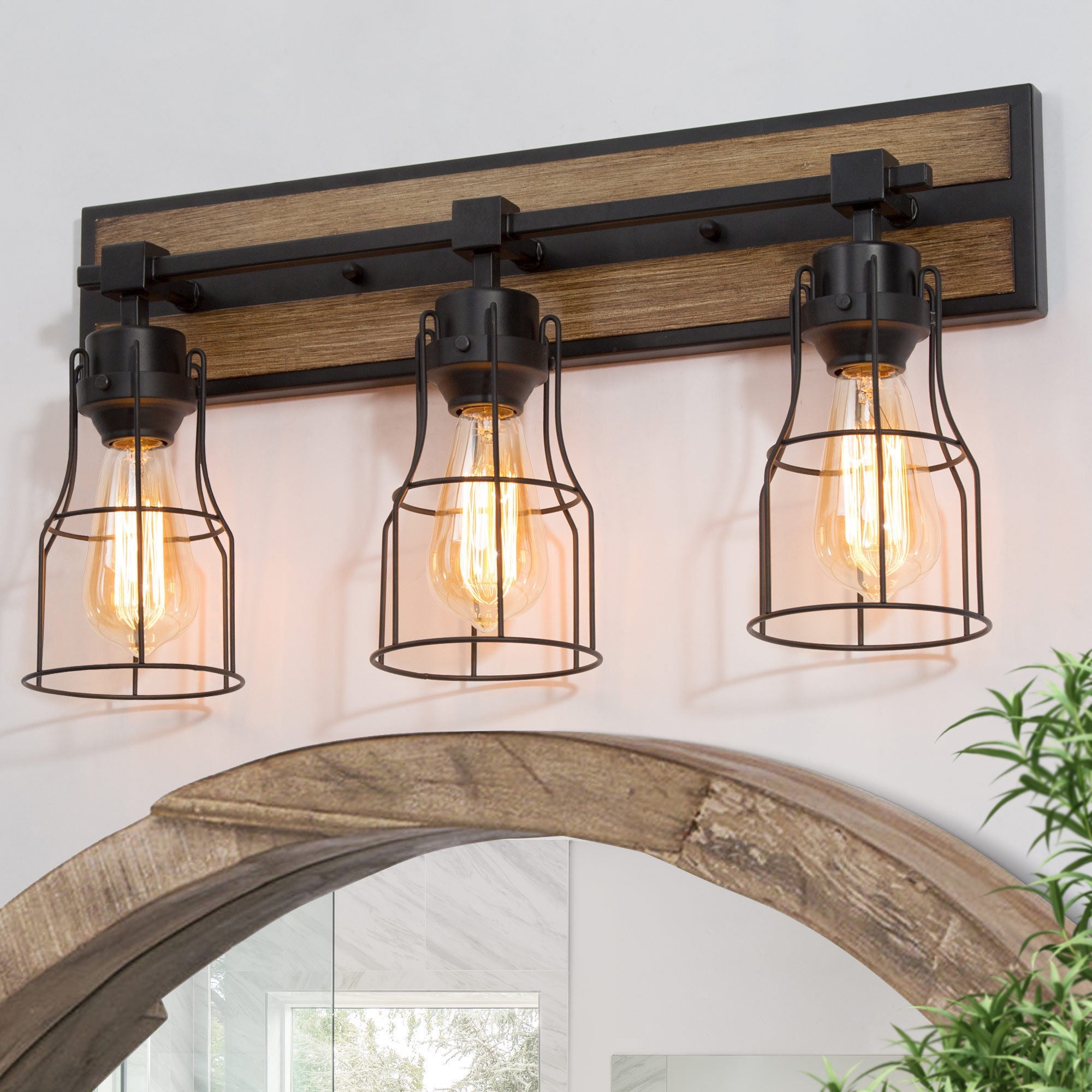 Vanity lights farmhouse deals