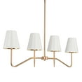 thumbnail image 1 of LNC 4-Light Modern Chandelier with White Fabric Finish for Living Room, 1 of 7