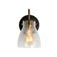 thumbnail image 1 of LNC Crackled Glass Wall Sconce, Black & Gold 1-Light Fixture for Powder & Vanity Rooms, 1 of 14
