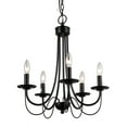 thumbnail image 1 of LNC 5-Light French Country Matte Black Chandelier for Kitchen or Dining Room, 1 of 14