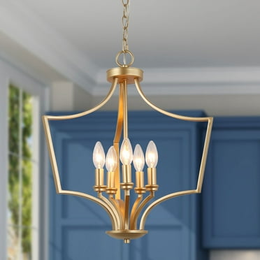 LNC 5-Light Modern/Contemporary Gold Chandelier for Living Room