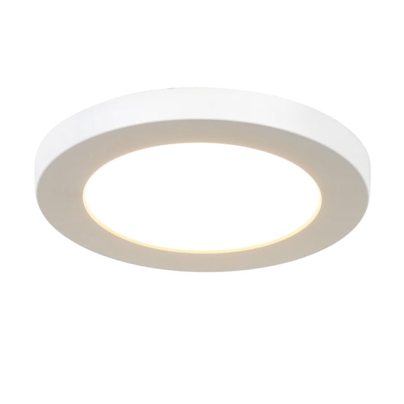 LNC 5-in LED Panel Ceiling Light, 8W Slim Flush Mount, White, for Office, Kitchen or Commercial Space