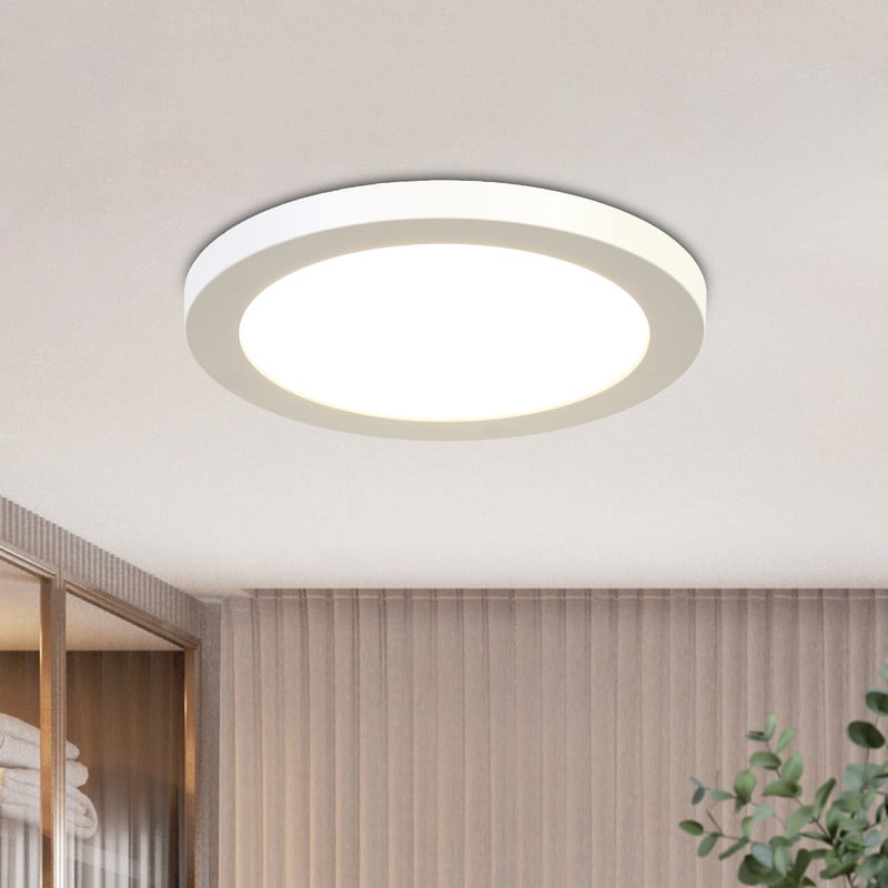 LNC 7" LED Flush Mount Ceiling Light,5CCT Adjustable,Ultra Thin,Damp Rated