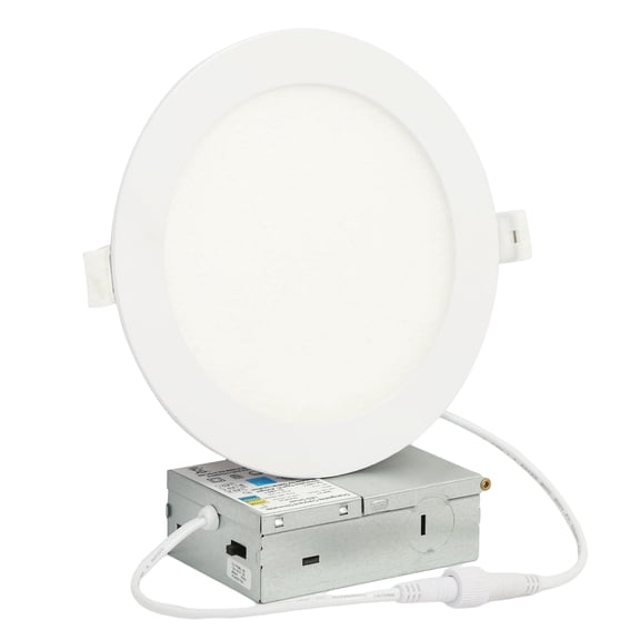 LNC 7 in. Round Canless LED Recessed Downlight, 12W Dimmable Slim Ceiling Light, 3CCT 3000K/4000K/5000K Selectable, Flicker-Free, White