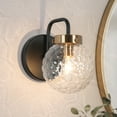 thumbnail image 1 of LNC Astrid 5-in W 1-Light Matte Black Modern/Contemporary LED Wall Sconce, 1 of 14